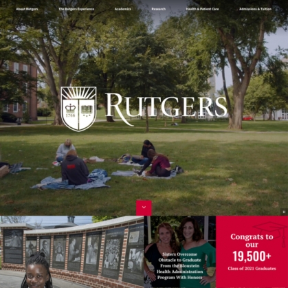 Rutgers.edu homepage
