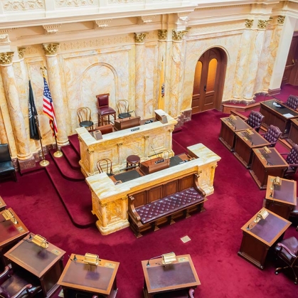  Senate Chamber of New Jersey State House in Trenton, NJ