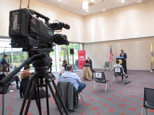 Attendees at press conference